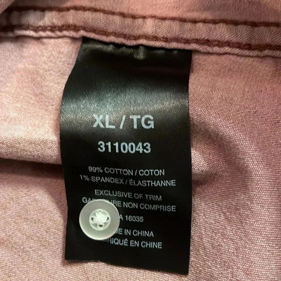 Tahari Cotton Pearl Snap Button Down Long Sleeve Shirt  Size XL - Picture 8 of 8